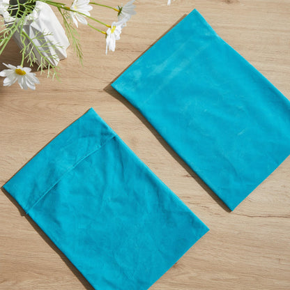 Paterr 5 Pcs Soft Flannel Cold Pack Sleeves Reusable Washable Fabric Cover for Protective Hot Ice Cover, Cold Pack Not Included, Blue(6"x9")