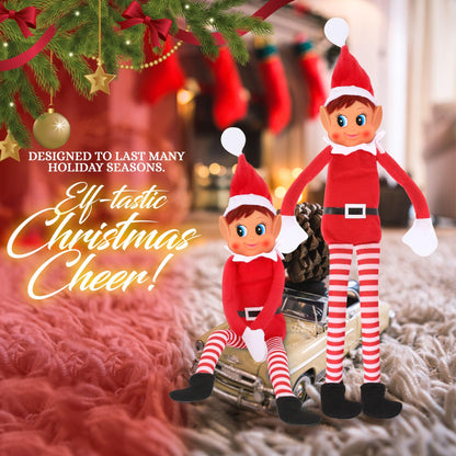 Christmas Elf Behaving Badly Plush Toy | Elfette Novelty Long Bendy Naughty Girl Christmas Doll | 12 Inches