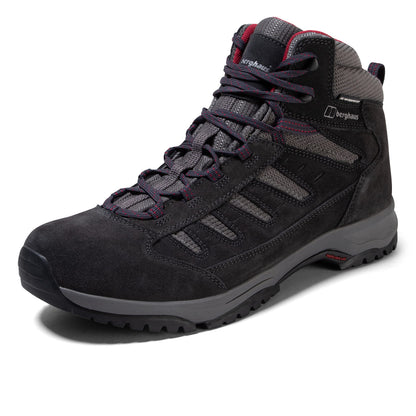 Berghaus Mens Expeditor Trek | Highly Breathable Tough Grip 2.0 Waterproof Walking Boots, Black Red, 10 UK