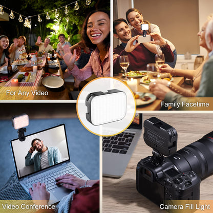 ULANZI VL100X Selfie Light, LED Video Camera Light, Portable Clip on Light Panel for Camera/Phone/Laptop/Tablet/Computer, 2000mAh, 2500-6500k Rechargeable Fill Light for Picture/TikTok/Makeup/Vlog