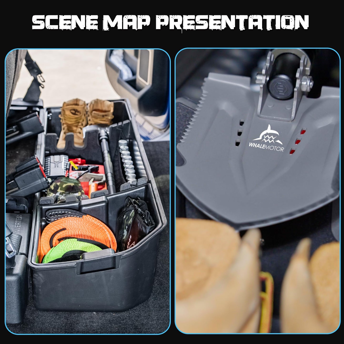 WHALEMOTOR Underseat Storage Compatible with Ford F150(2015-2026)&Super Duty(2017-2026) SuperCrew/Crew Cab, Upgraded Rear Under Seat Organizer Cargo Box for F-150 F250 F350 F450 F550