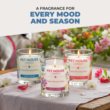 One Fur All Pet House Candle Plant-Based/Soy - Clean Burning Scented, Long Lasting Pet Odor Candle for Home - Moonlight