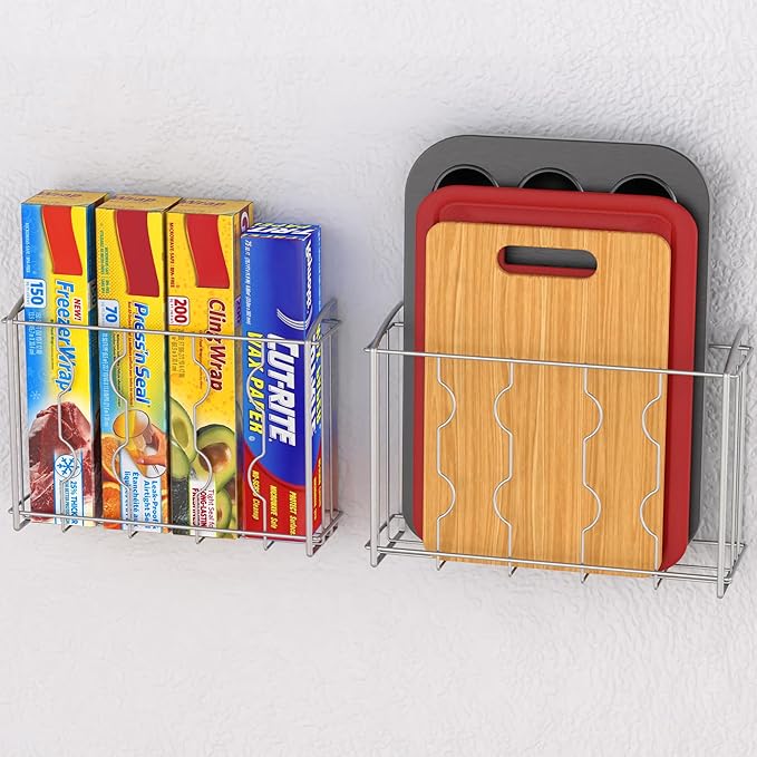 Simple Houseware Over the Cabinet Door Organizer Holder 2 Pack 13.5" Wx4.25