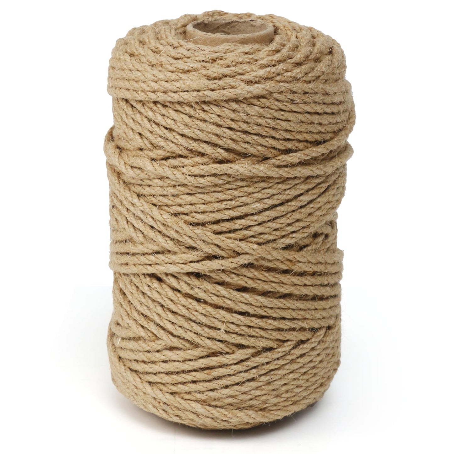 Jute Twine String,328 Feet 5mm Natural Jute Rope,3ply Thin Ribbon Hemp Twine for Gift Wrapping Craft Plant Garden Christmas Handmade Arts Decoration Packing String Home Decor