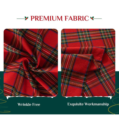 Softalker Christmas Checkered Tablecloth Rectangle - Red Buffalo Plaid Linen Cotton Gingham Xmas Table Cloths, Winter Farmhouse Table Decorations for Dining/Parties/Holiday, 60 x 84 Inch