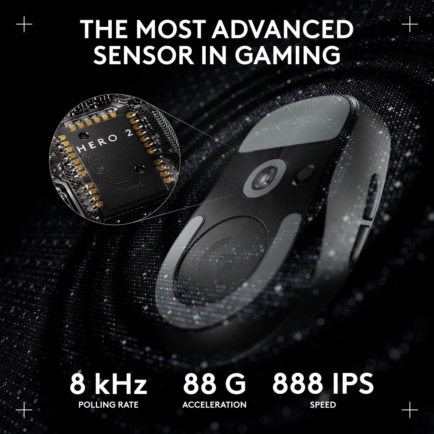 Logitech G PRO X SUPERLIGHT 2 Wireless Gaming Mouse, 60g Pro-Grade with 5 Programmable Buttons, 44k DPI Sensor, 8kHz Report Rate, USB-C Charging for PC/Mac - Black
