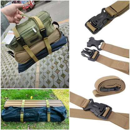 SquEqu 4 Pack Utility Strap with Quick-Release Buckle Nylon Tie Down Straps Sleeping Bag Straps for Camping Backpacking Sleeping Bags Camping Sleeping Pad Folding Camping Table Bed Roll Backpack