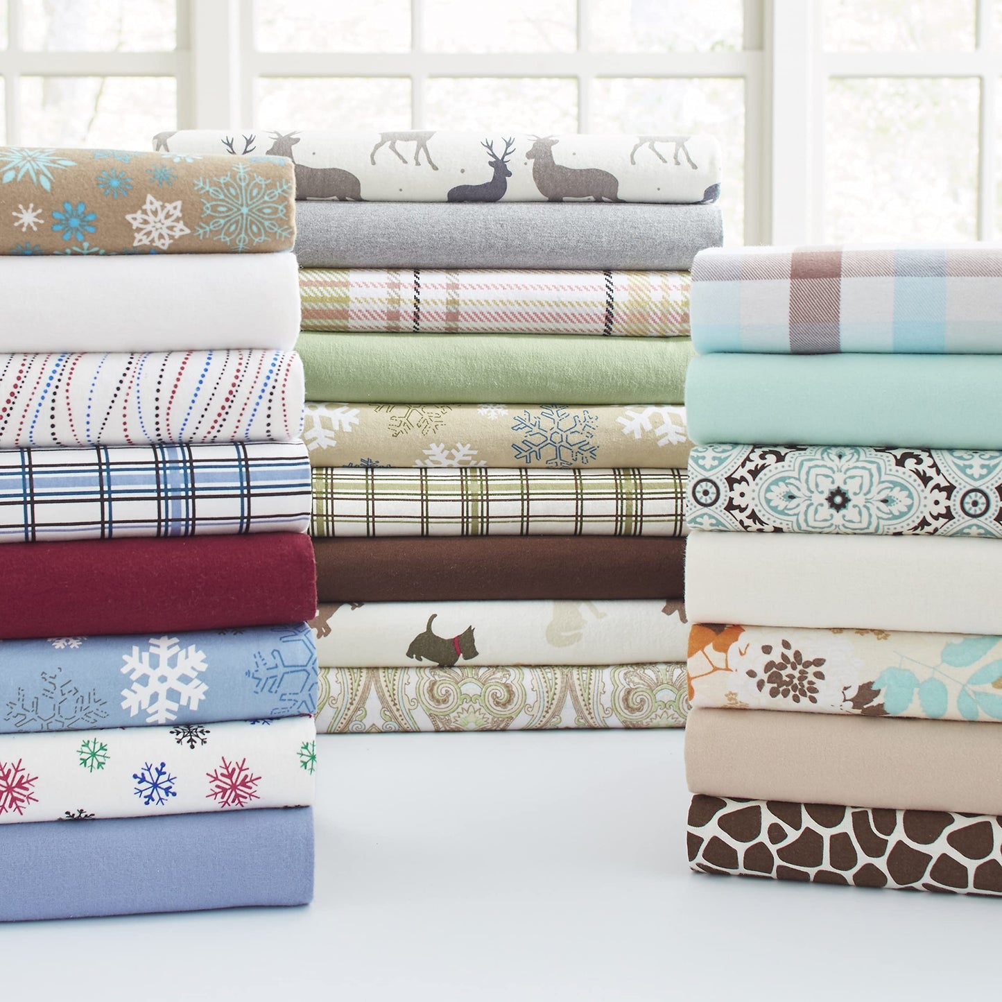 Pointehaven Heavy Weight Flannel Sheet Set, Twin, Plaid Sage - Warm & Cozy - 100% Cotton Flannel Pre-Shrunk -170 GSM -Deep Pockets -Easy Fit Elastic All Around-Comfy Double Brushed
