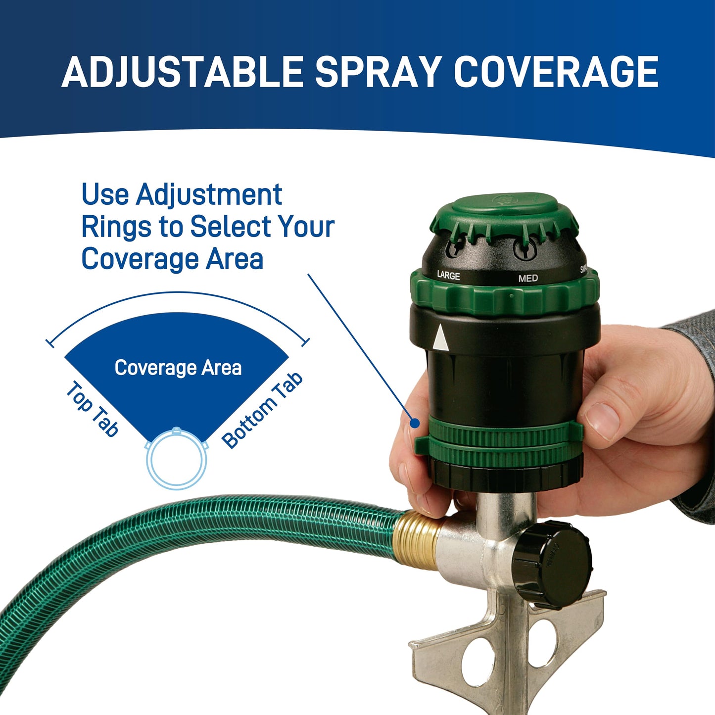 Orbit 58573N H2O-6 Gear Drive Sprinkler, Spike B 58573, Green