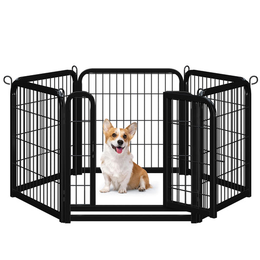 Yaheetech Lightweight Dog Playpen, 6 Panel 60cm Dog Fence Pet Exercise Pen Portable Puppy Play Pen Suitable for RV/Camping