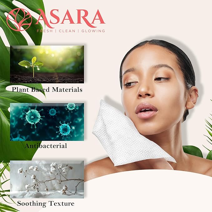 Clean Face Towels Disposable XL Facial Wipes | Add Water As a Makeup Remover |