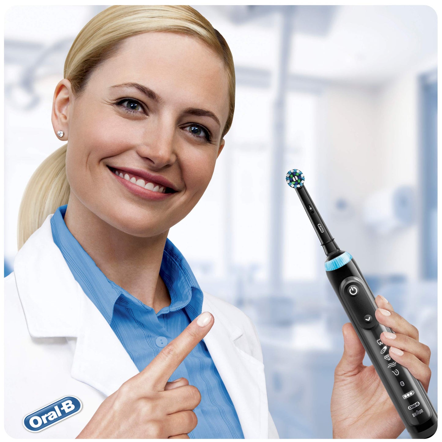Oral B Cross Action Electric Toothbrush Replacement Brush Heads Refill, 4Count