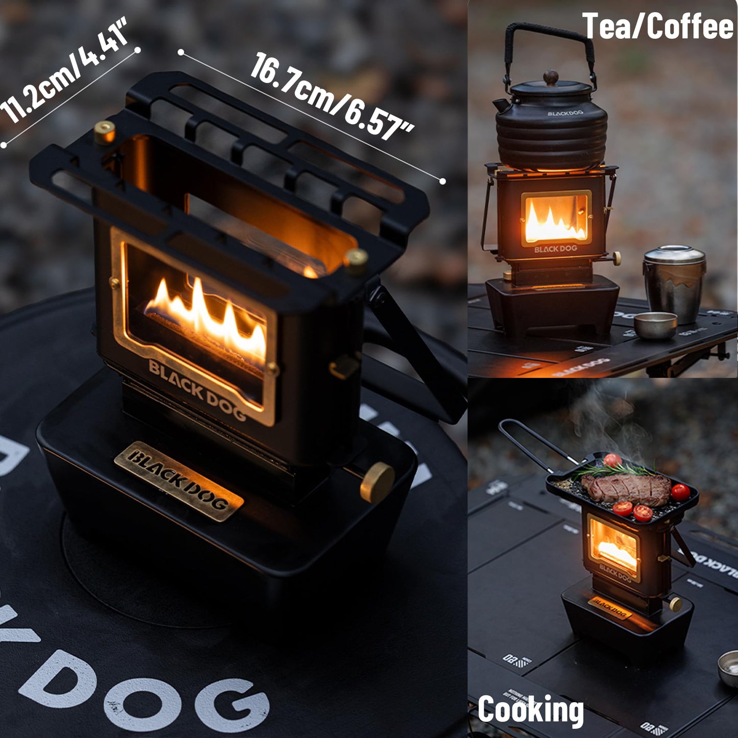 Blackdog Camping Oil Stove - Mini Tabletop Kerosene Heater and Cooker for Outdoor & Indoor Use, Portable Fuel Burner for Cooking Warming, Emergency Oil Lamp for Lighting
