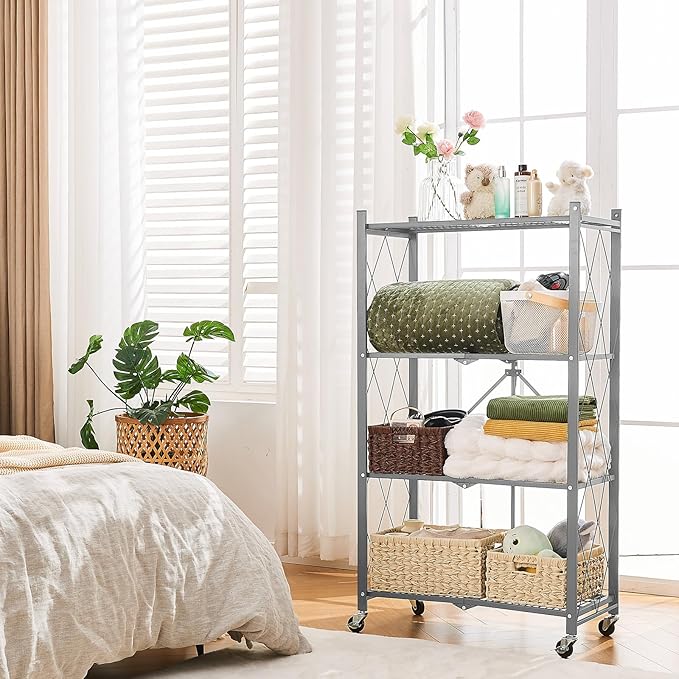BRIAN & DANY 4-Tier Foldable Storage Shelves