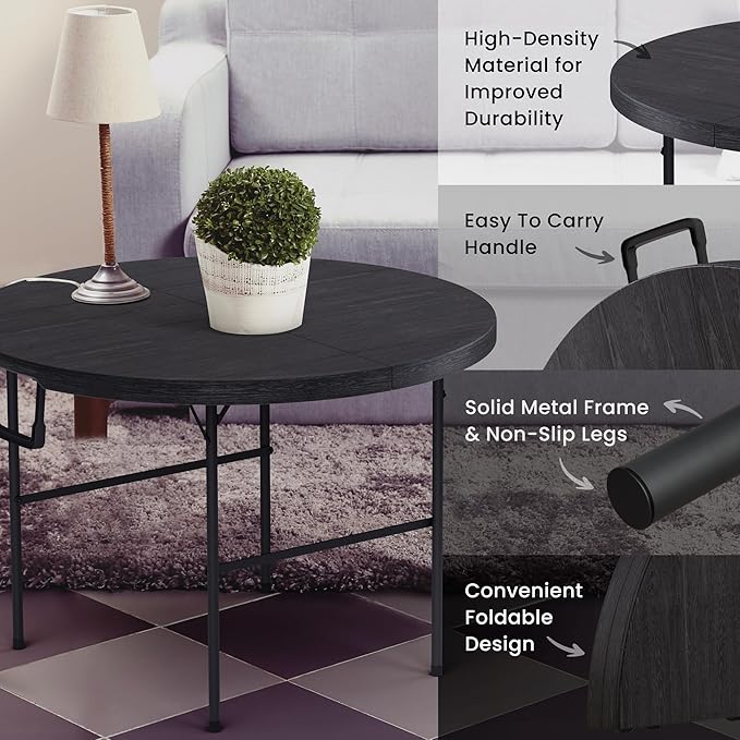 Our Modern Space 3.5 Feet Circular Round Foldable Table