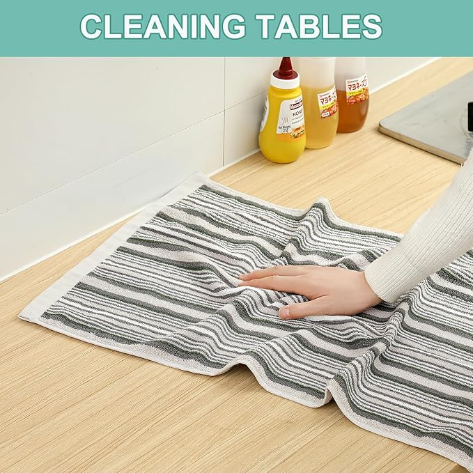SALAS Kitchen Dish Towels for Drying Dishes, Large Cotton Kitchen Towels