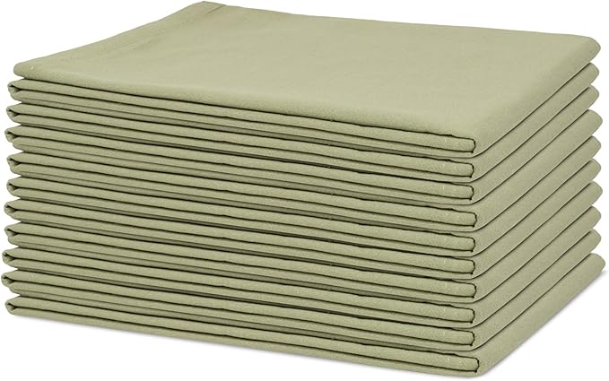 Organic Cotton Bulk Sage Green Flour Sack Kitchen Towels