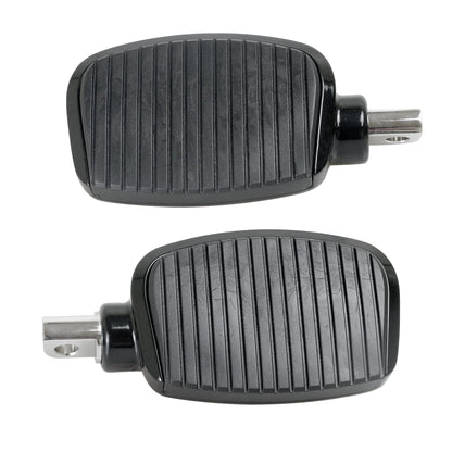 SWESGI Motorcycle Passenger Mini Board Floorboards Footpegs Pedals Footrests Highway Pegs with Anti-Slip Rubber Universal for Harley Davidson Dyna Touring Honda Suzuki Yamaha Triumph (Black)