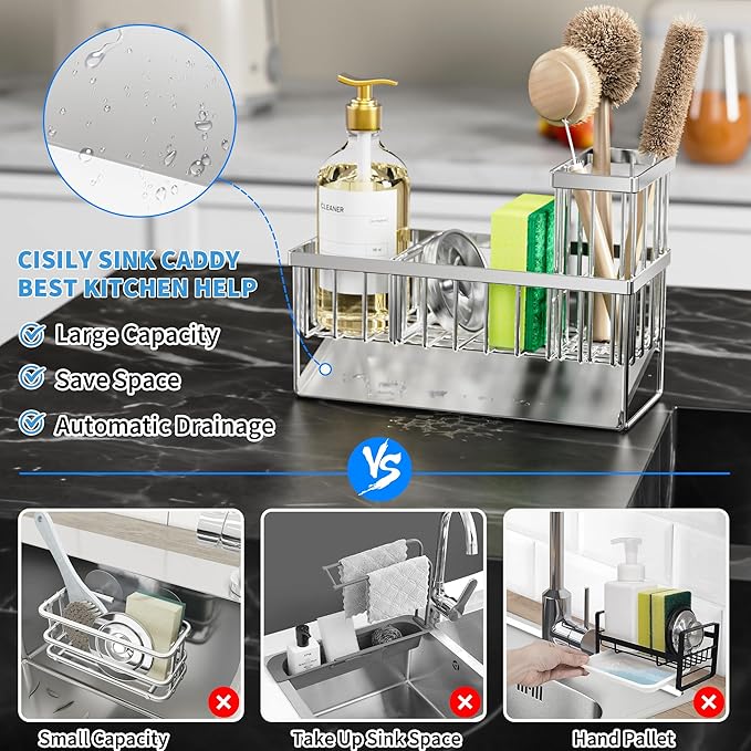 Cisily Sink Caddy Sponge Holder
