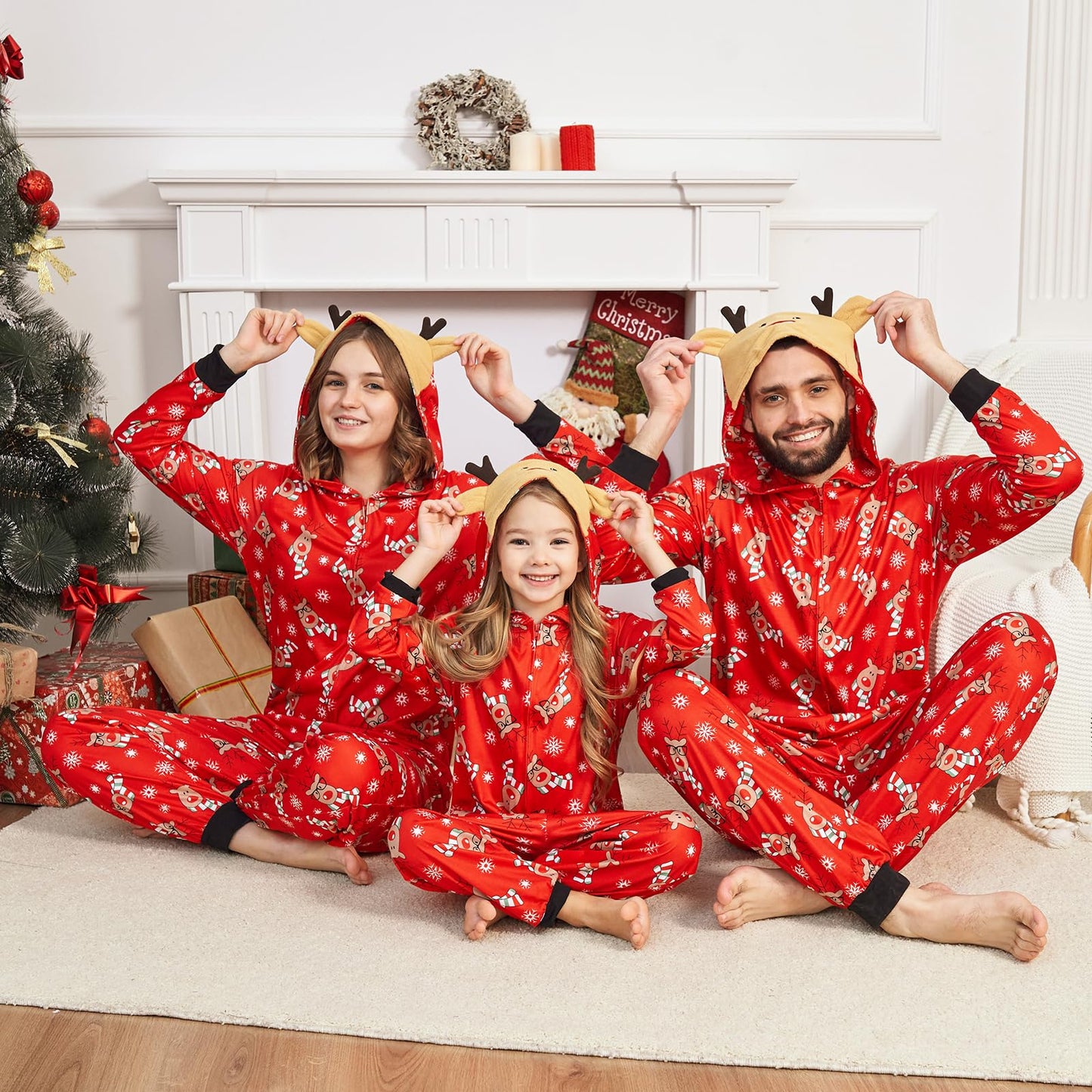 Neufigr Family Christmas Pajamas Matching Sets, Xmas PJs Mathching Set, Holiday Family Sleepwear Sets Long Sleeves and Pants Outfits(E916783)