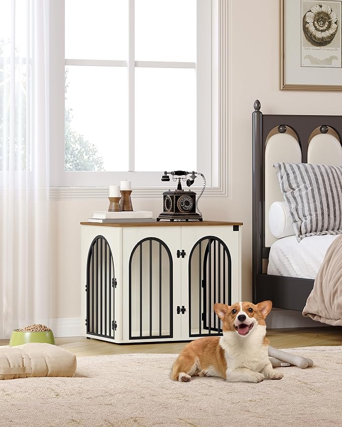 Hzuaneri 26.8'' Wooden Dog Crate Furniture, Indoor Dog Kennel Dogs Cage