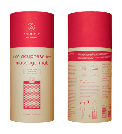 Spoonk Acupressure Eco Mat, Includes Sling Bag - Back & Neck Massager - Stress & Muscle Relief - Sleep Aid - Made With strong canvas GOTS certified Organic hemp and cotton bland fabric, sturdy quality, filled with US or AU made foam free from fire retarda