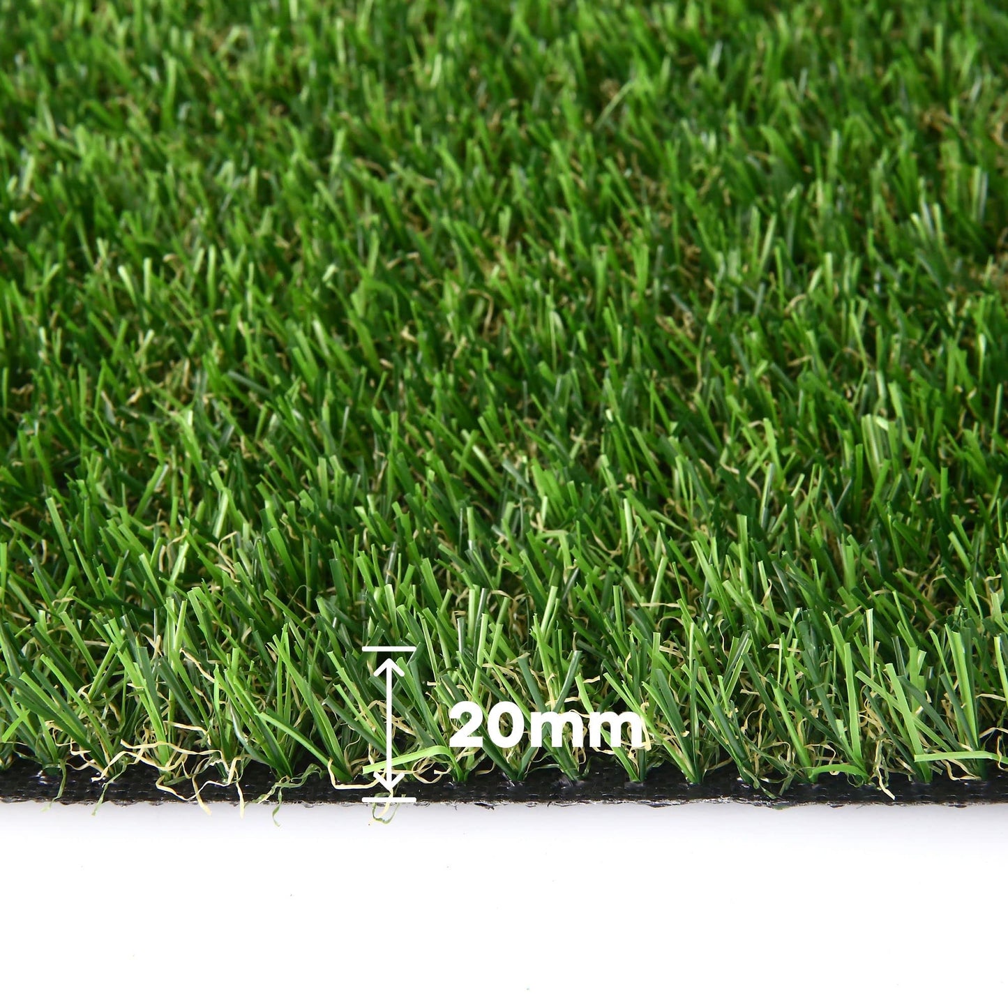GRASS EXPRESS Artificial Grass Turf, 10ft x 12ft (120 ft²) 20mm Pile Height Indoor Outdoor Synthetic Realistic Faux Fake Astroturf Rug Carpet Mat for Balcony Decor Playground Patio Dogs