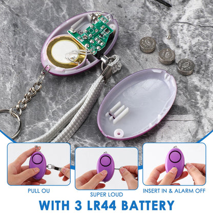 Kanayu 76 Pcs Personal Alarm Bulk 130DB Safe Sound Emergency Safety Self Defense Security Alert Keychain with Led Light Personal Protection Alarm for Women Girls Kids Elderly (Mixed Colors)