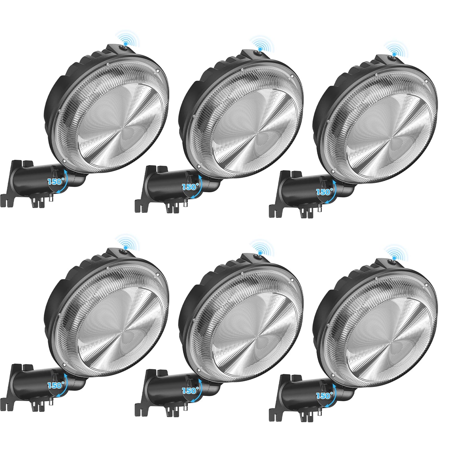 AIKVSXER LED Barn Lights 160W 24000LM Yard Area Light Dusk to Dawn Outdoor Lighting 6500K Security Flood Light IP66 Waterproof for Garden Garages Street Warehouse Farmhouse 6 Pack