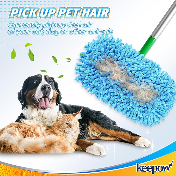 KEEPOW Reusable Microfiber Mop Pads Compatible