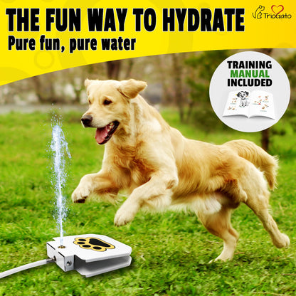 Genovation Outdoor Dog Pet Water Sprinkler Easy Activated Dog Water Fountain Toy
