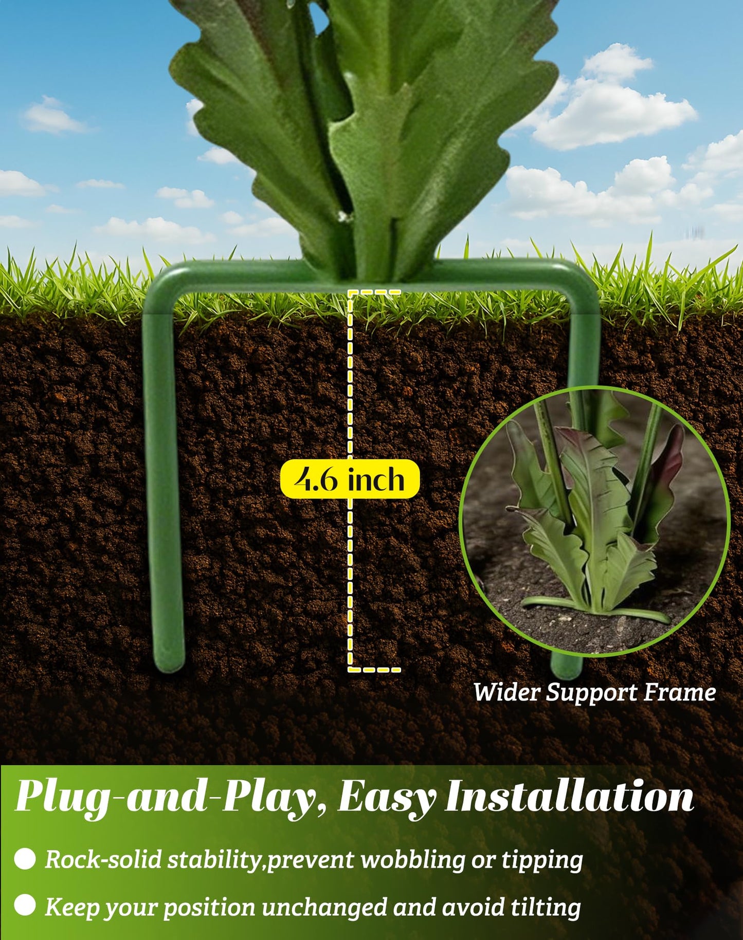 Whimsical Metal Carnivorous Plant Garden Stake, 25-Inch Large Venus Flytrap Monster Plant Sculpture, Durable Yard Art for Flower Beds, Patios & Planters, Unique Quirky Garden Gift