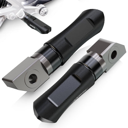 MZS Motorcycle Rear Foot Pegs Compatible with CBR600RR CB1000R 03-26 / CBR1000RR 04-16 / CBR600F F4I RVT1000R RC51 CBR954RR CBR929RR 00-06, Adjustable Sport Footpegs Passenger Footrest CNC Black