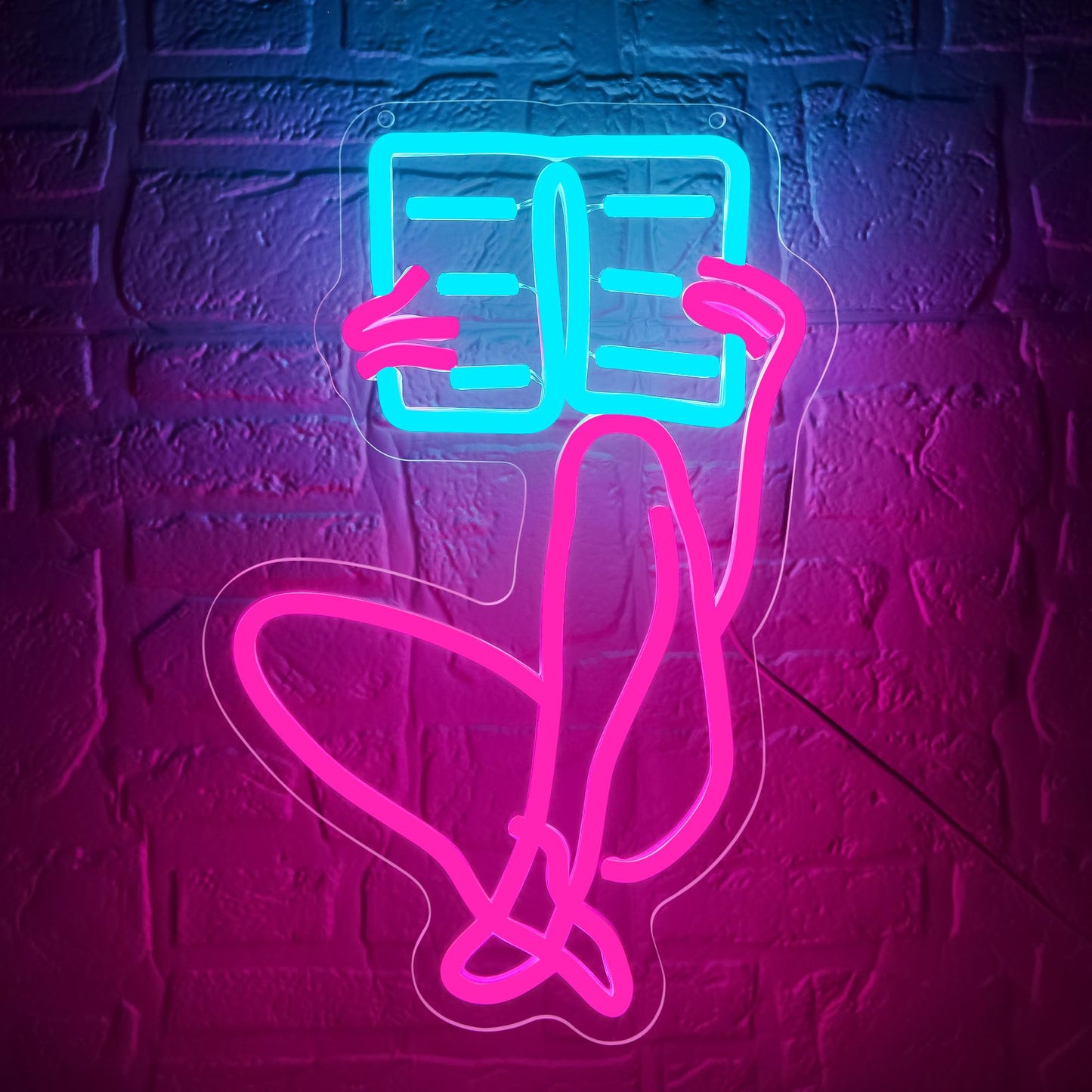 Read Books Neon Sign for Wall Decor Reading Neon Light Dimmable LED Book Neon Light Up Sign for Reading Room Study Room Classroom Bookstore Library Museum Birthday Gifts Art Size16.9 * 9.8In(WZCP065)