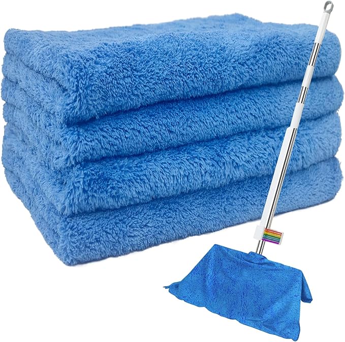 4 Pcs Extra Large Microfiber Cleaning Cloth, Lint and Streak Free