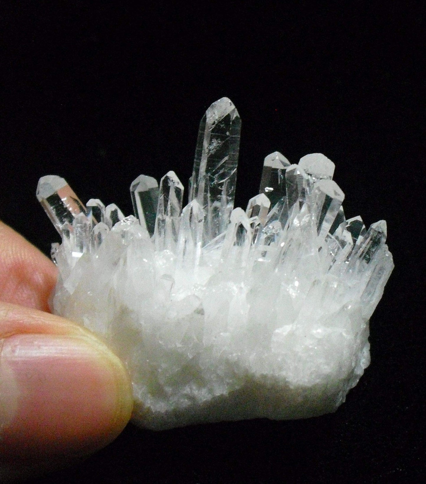 Healing Crystal Stone Natural Clear Quartz Cluster Point Druzy Chakra Reiki Specimen Mineral Collection Decor Gift (Clear 2-3 OZ. 55g - 85g)
