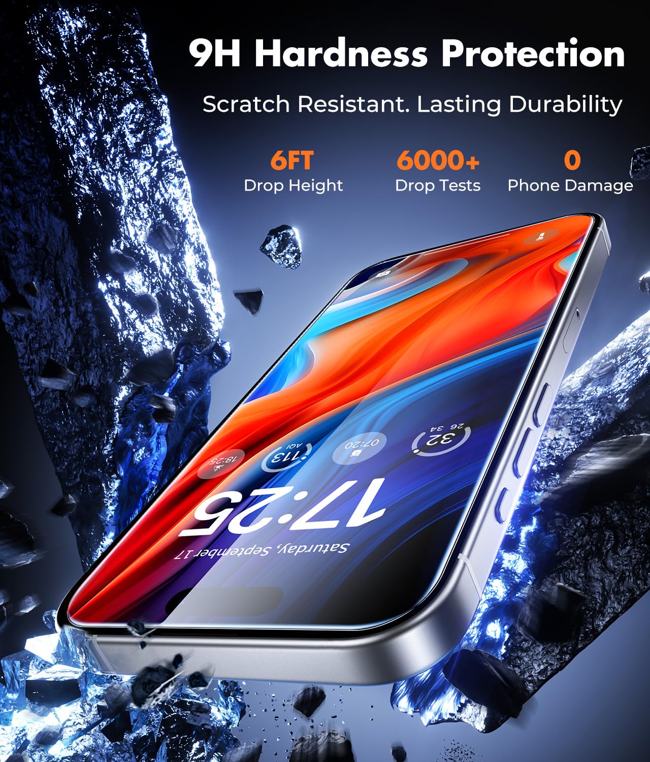 UNBREAKcable 2-Pack Screen Protector for iPhone 16e/13/13 Pro/14, Double Shatterproof Tempered Glass [Easy Installation] [9H Hardness] [99.99% HD] [Case Friendly] for Apple 13 Pro/13/14/16e 6.1 inch