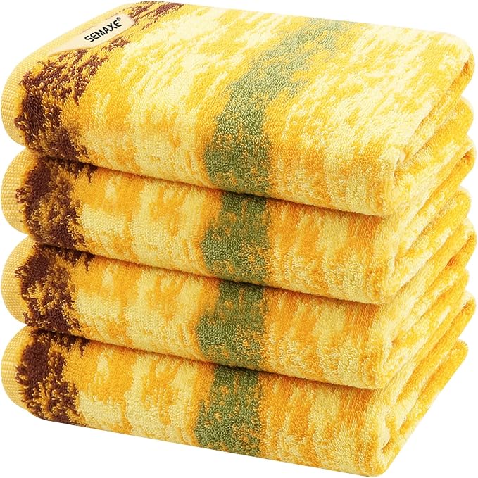 SEMAXE Hand Towels for Bathroom, 100% Cotton Towels