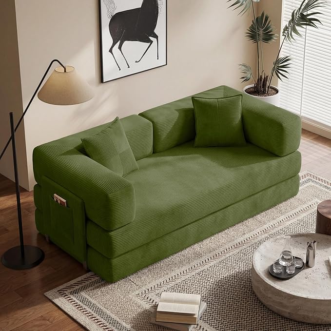 Convertible Floor Sofa Bed | 59’’ Folding Futon Sofa