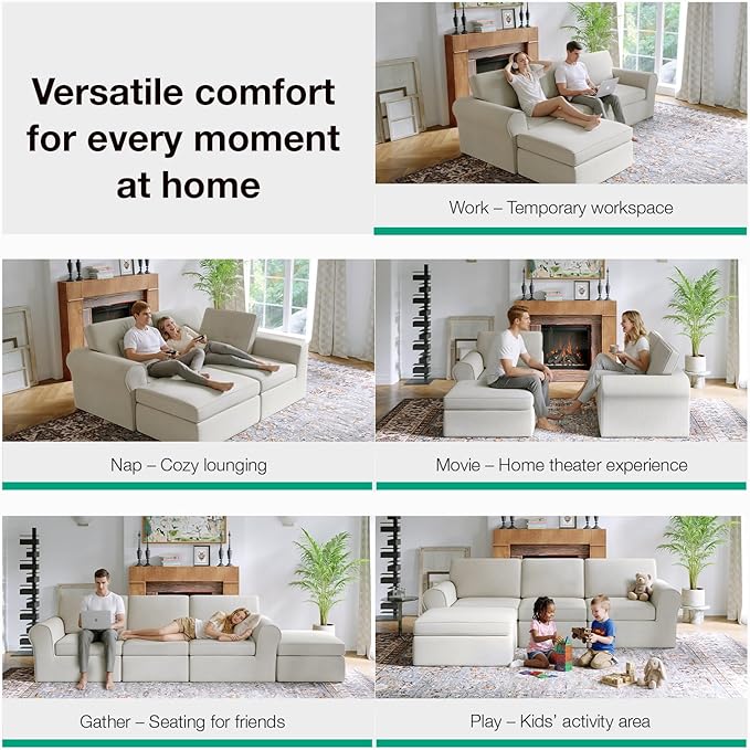 Novilla 108" Modular Sectional Sofa, Modular Sectional Couches