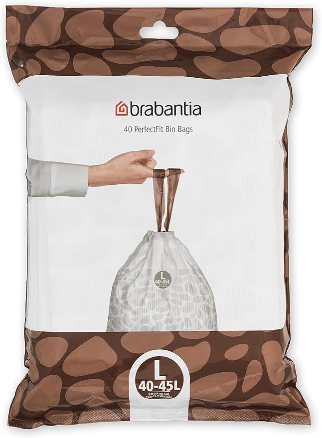 Brabantia PerfectFit Trash Bags Thick Plastic Trash Can Liners