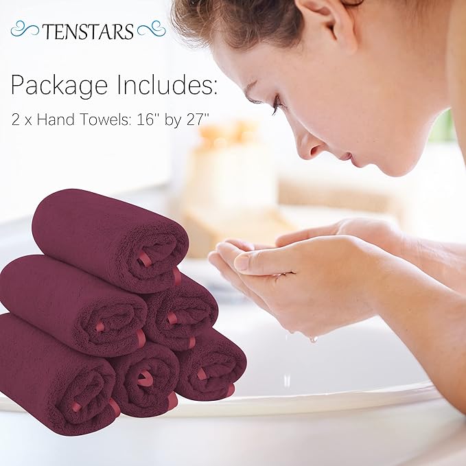 TENSTARS Silk Hemming Hand Towels