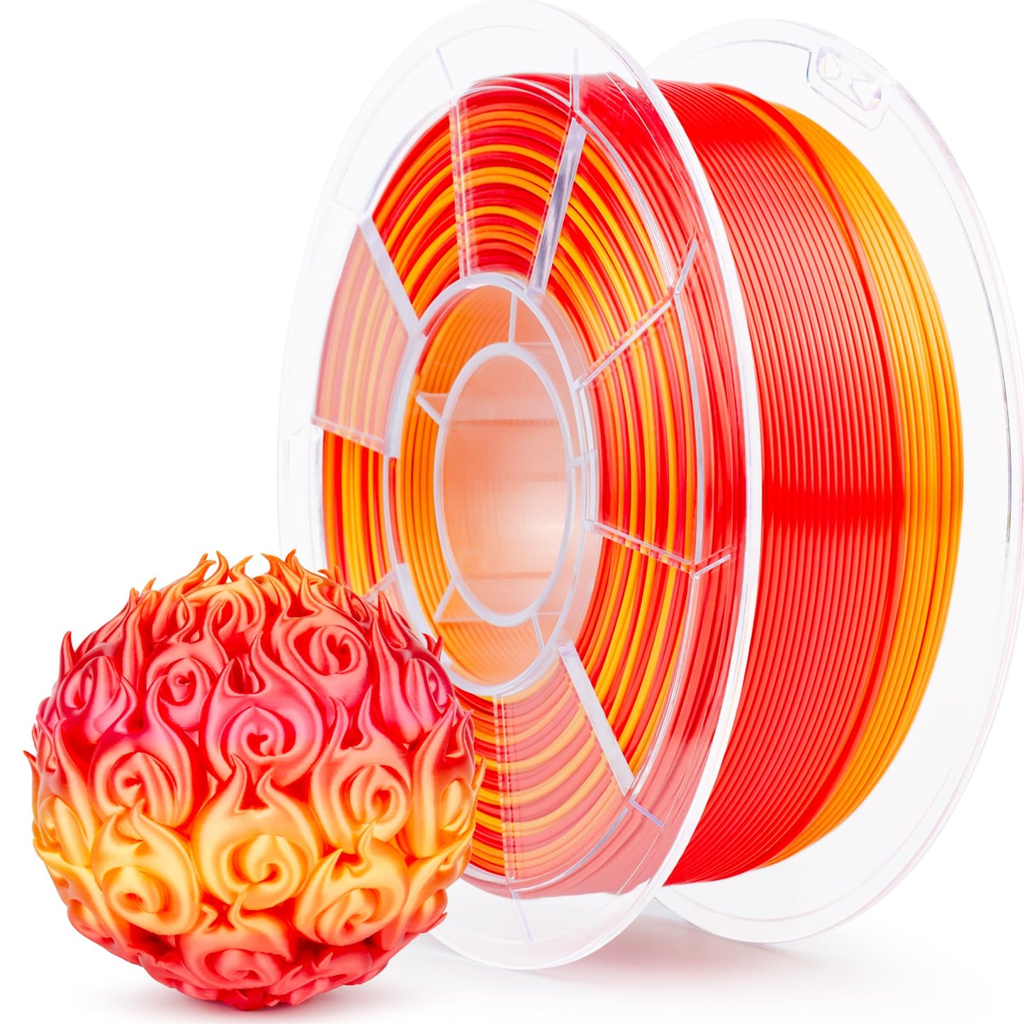 ZIRO Multicolor Silk Filament 1.75mm PLA, Fast Gradient Silky PLA Filament, 1kg/2.2lb Spool, Fit Most 3D Printers, Personality Series - Passionate