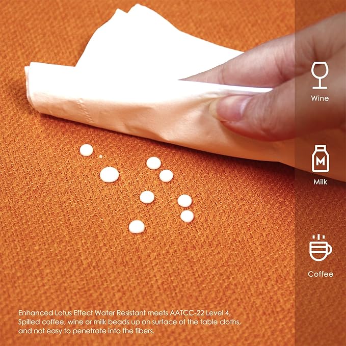 BALCONY & FALCON Rectangle Tablecloth Washable Wrinkle Resistant and Water