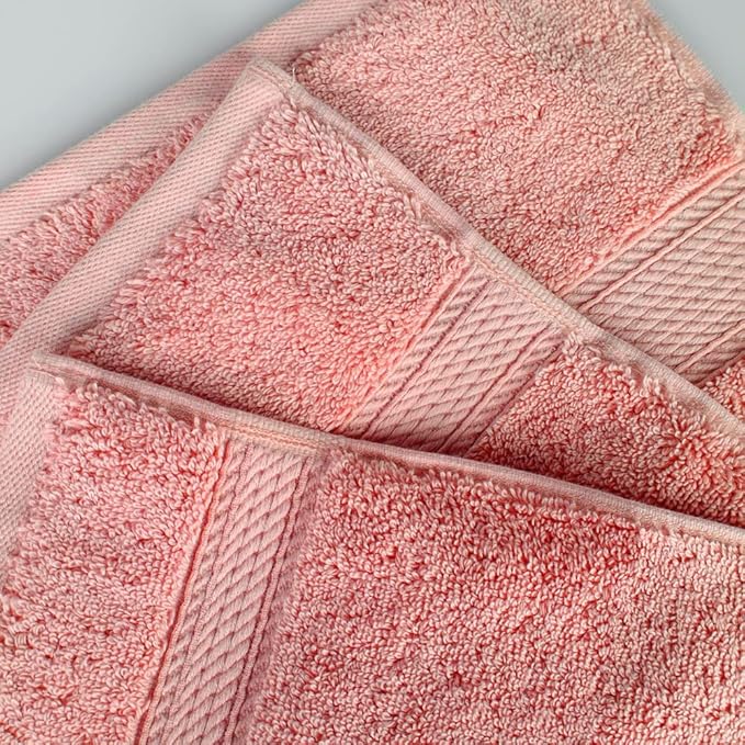 Superior Egyptian Cotton Pile Face Towel/Washcloth Set of 6, Ultra Soft Luxury