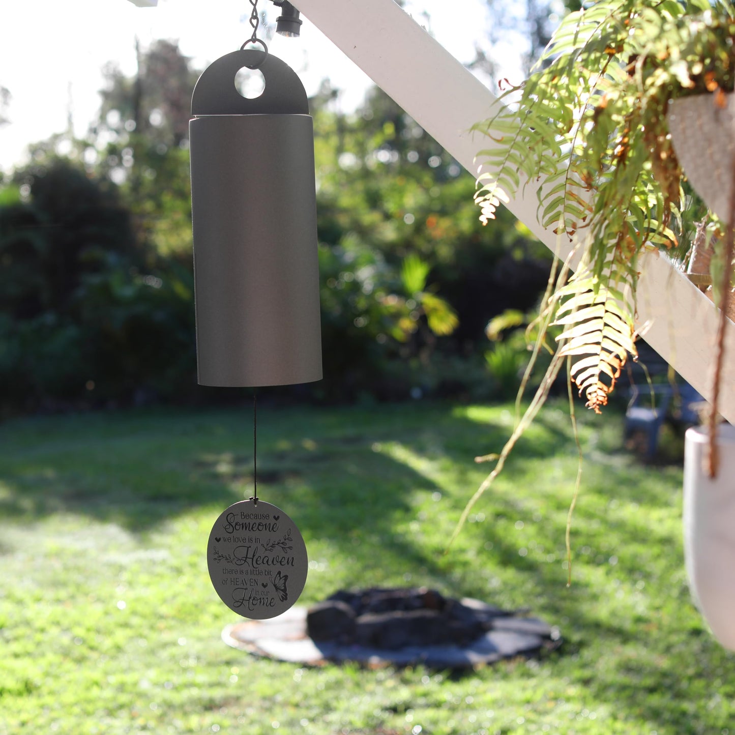 THE WIND CHIME CO 36" Extra-Large Serenity Bell Parameter Unique Serenity Bell with Deep Resonance Metal Cylinder Wind Chimes Outdoor Windbell Deep Tone Garden Decor Sympathy Gift Home Decoration