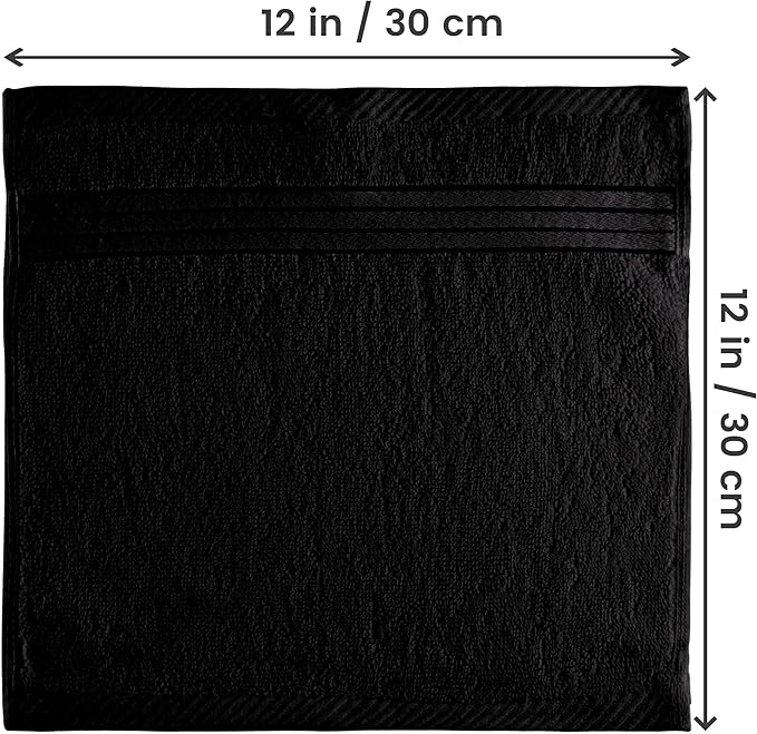 Utopia Towels Wash Cloths Set, 12 by 12 Inches, 100% Cotton Ring Spun, Highly