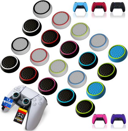 MatoSan® 20 Controller Grip Thumbstick Accessories Silicone Caps | Compatible for PS4, PS5 Controller Thump Grips Protection - Enhanced Precision PS5 Thumpstick Grips