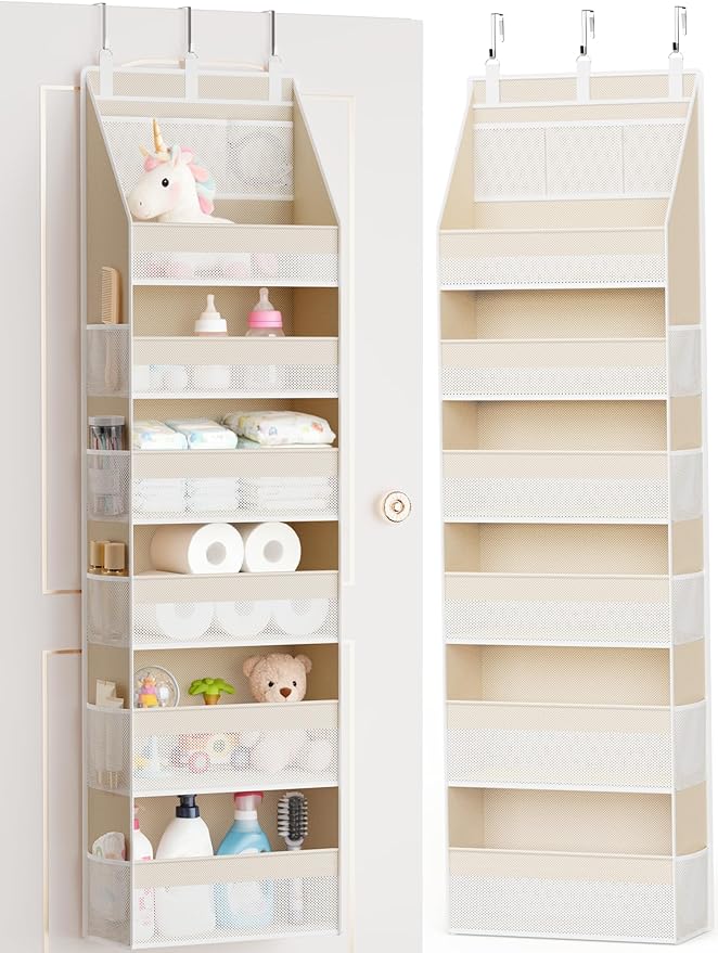 Criusia Over the Door Organizer, 6-Shelf Closet Hanging Storage