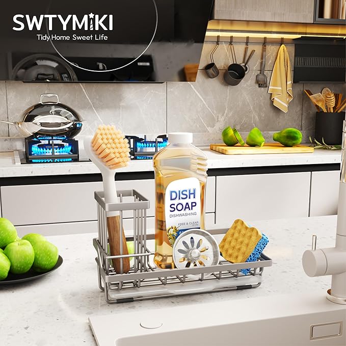 SWTYMIKI Sink Caddy Sponge Holder